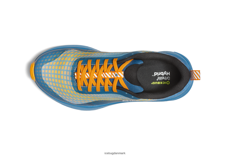 tågeblå/orange Mænd fodtøj Z2HR6P76 Icebug newrun bugrip